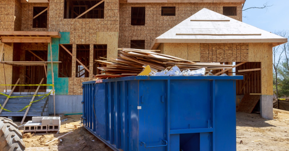 Construction Dumpster Rental for New Home Builds